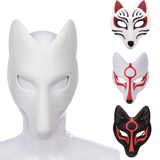 DIY PU Leather Fox Cosplay Mask