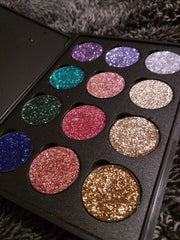 Glitter Eye Shadow Palette – Shimmer & Sparkle Makeup Palette for Party, Festival & Glam Looks