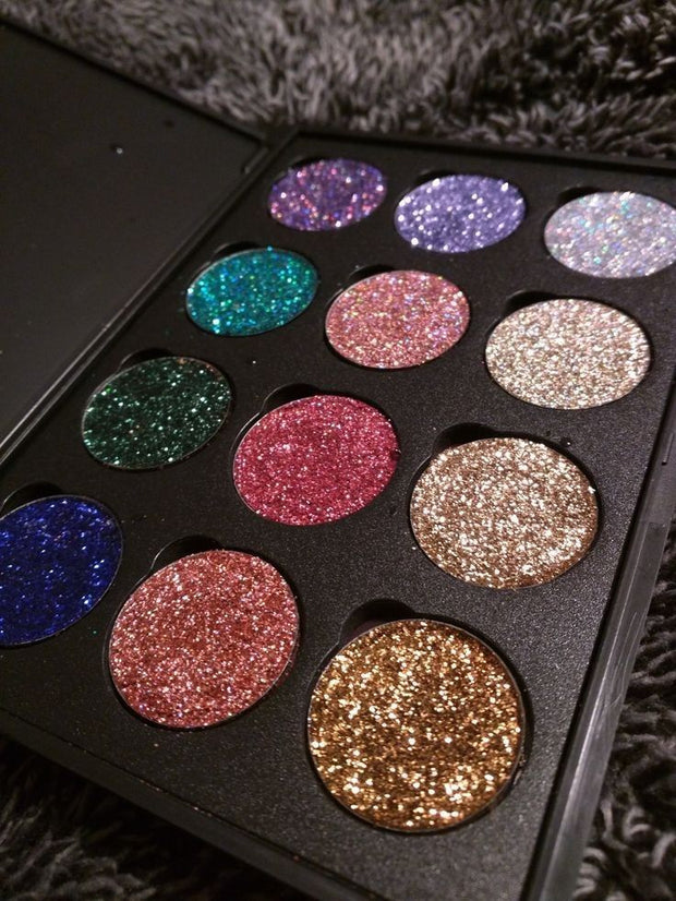 Glitter Eye Shadow Palette – Shimmer & Sparkle Makeup Palette for Party, Festival & Glam Looks